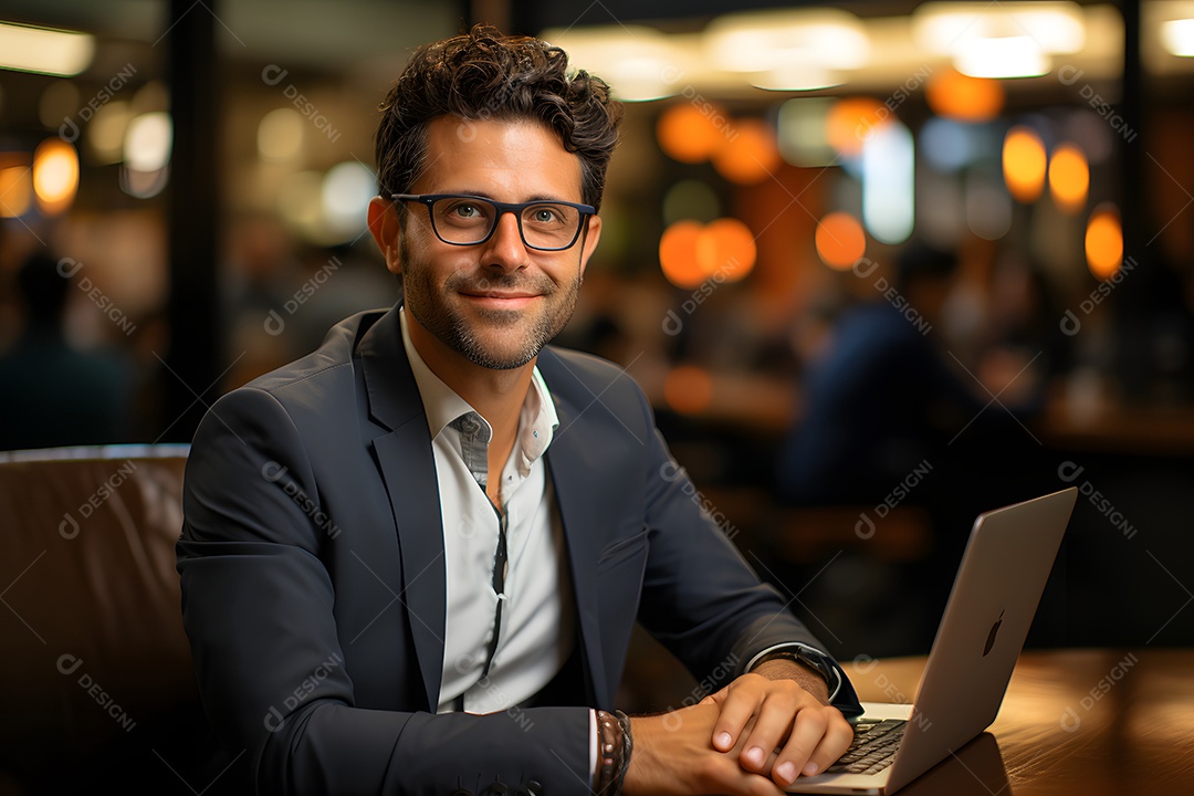 Homem professor trabalhando sorridente