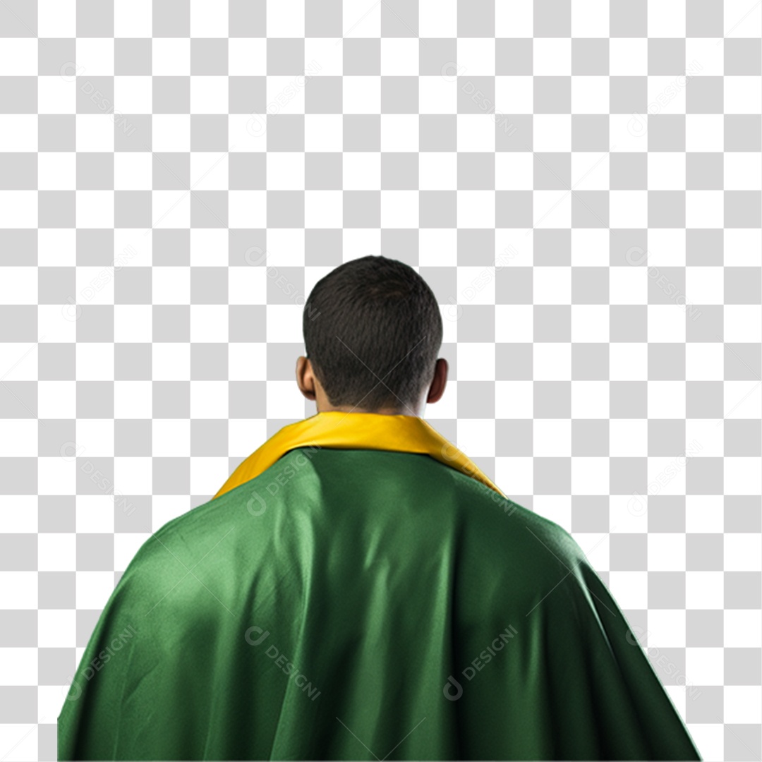 Homem com Bandeira do Brasil 7 de Setembro Dia da Independência do Brasil  PNG Transparente