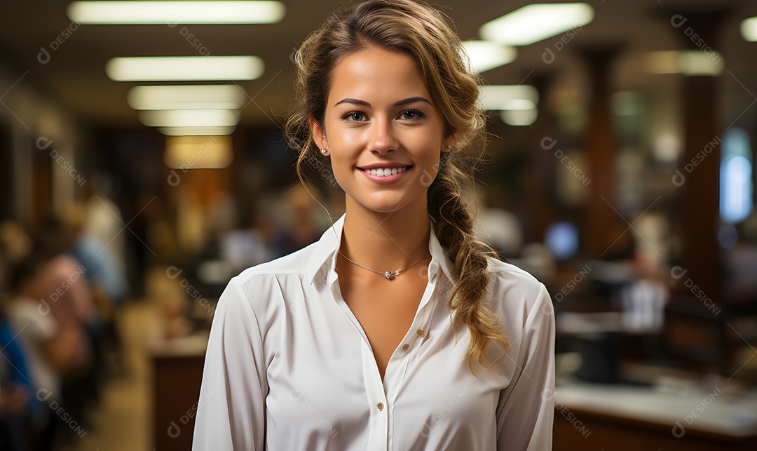 Linda professora sorridente