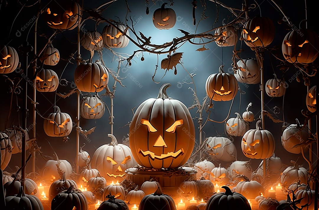 Fundo realista de halloween no estilo assustador