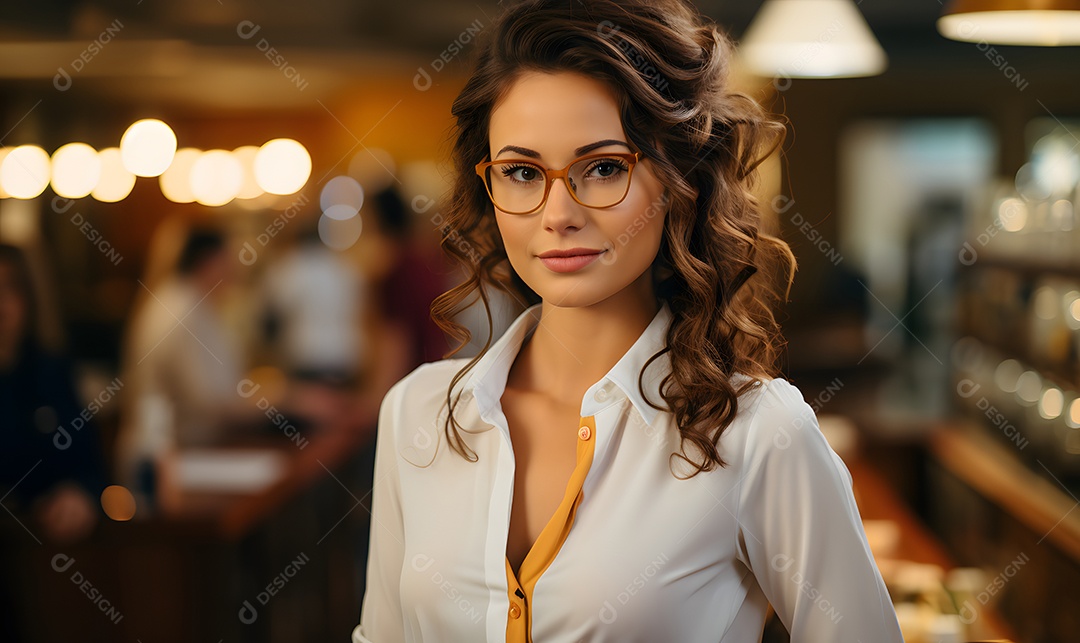 Linda professora sorridente