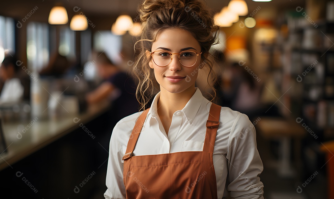 Linda professora sorridente