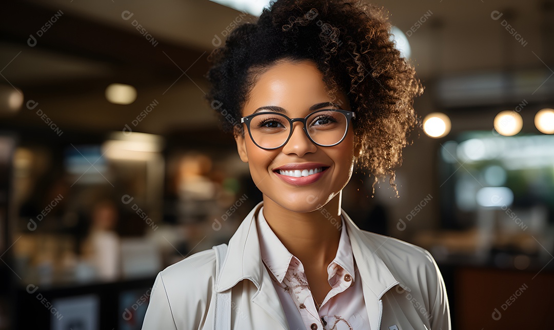 Linda professora sorridente