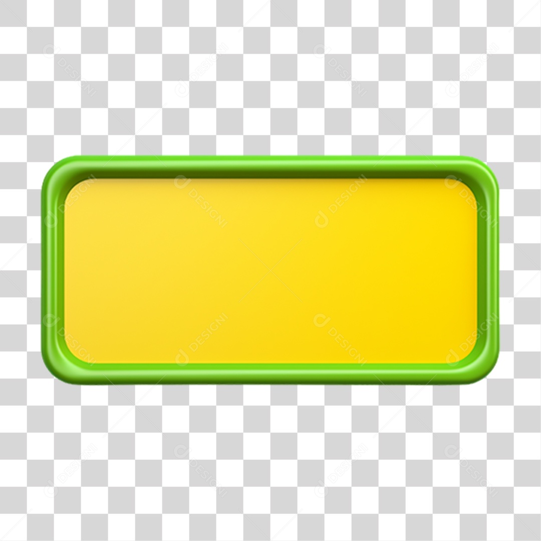 Caixa de Texto Verde e Amarela PNG Transparente