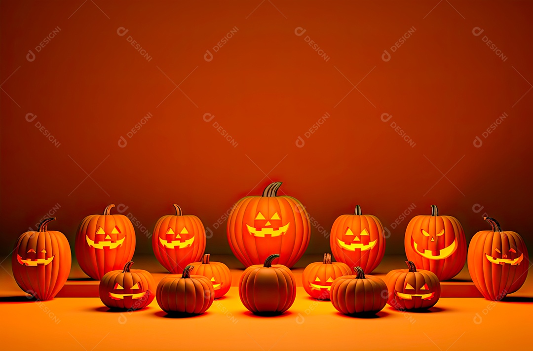 Imagem de fundo realista de halloween no estilo de fundos minimalistas, formas circulares, laranja claro e bronze escuro