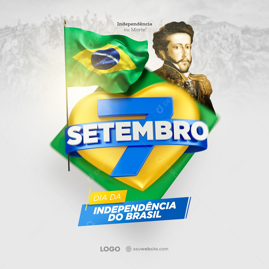 Feed 7 de Setembro Independência do Brasil Social Media PSD Editável