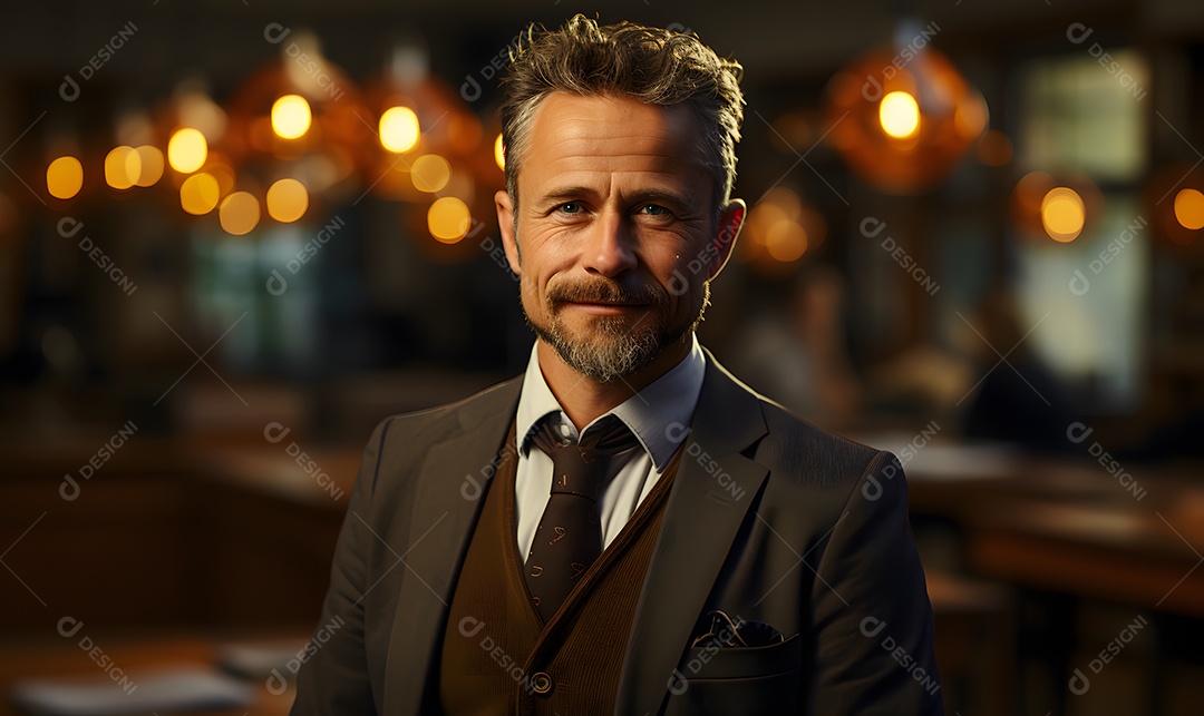 Homem sorridente professor