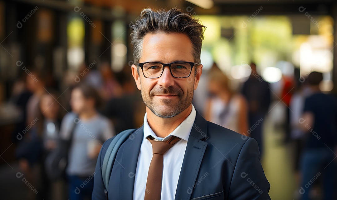 Homem sorridente professor