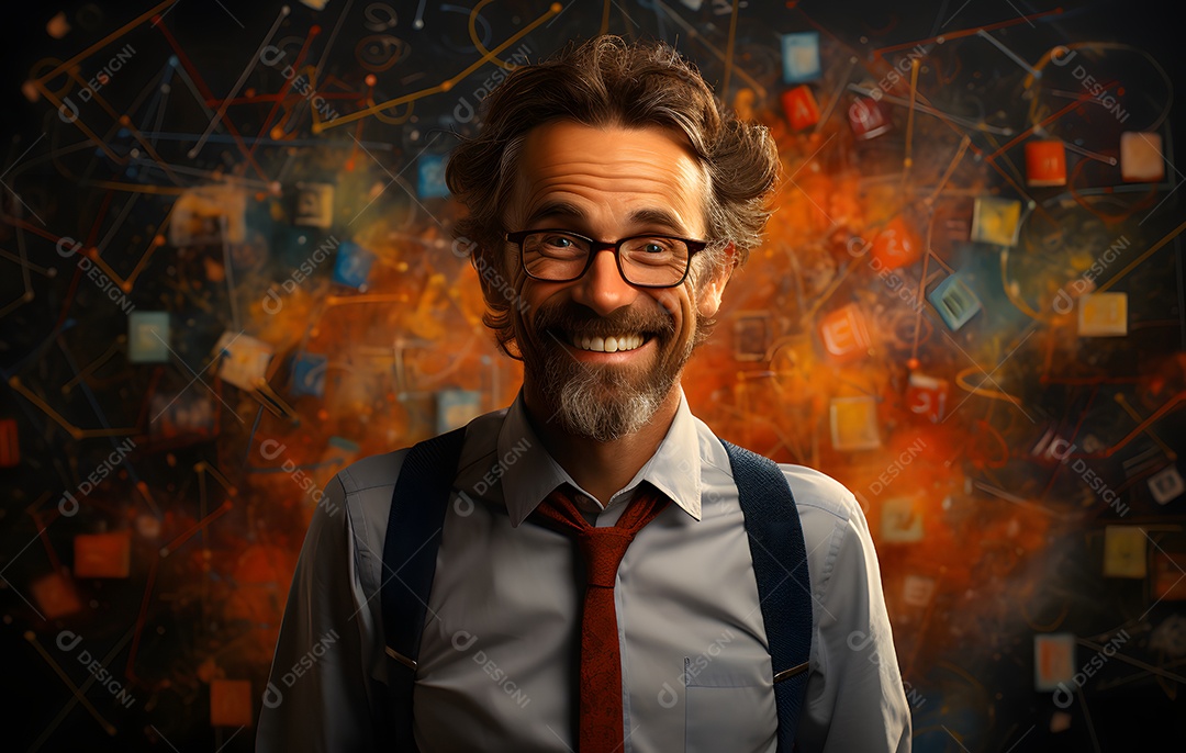 Homem professor sorridente