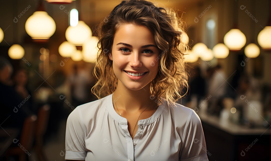 Linda mulher professora sorridente