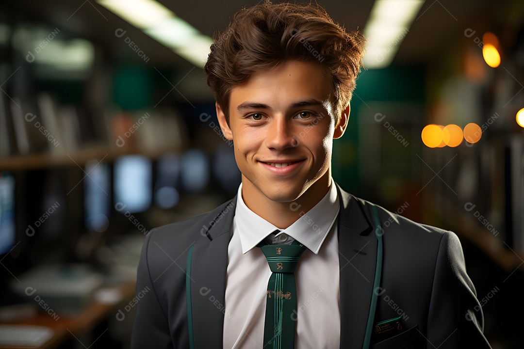 Homem professor sorridente