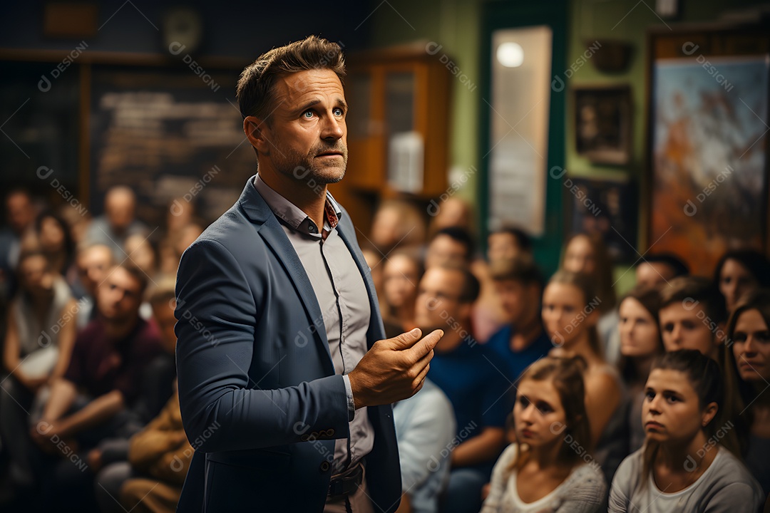 Homem professor sorridente