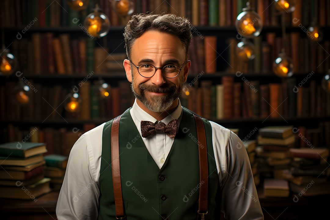 Homem professor sorridente