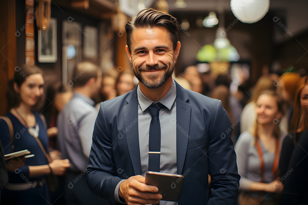 Homem professor sorridente