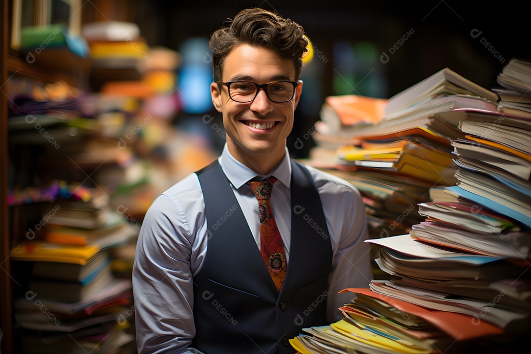 Homem professor sorridente