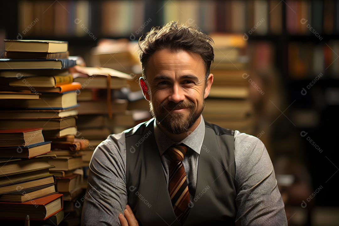 Homem professor sorridente