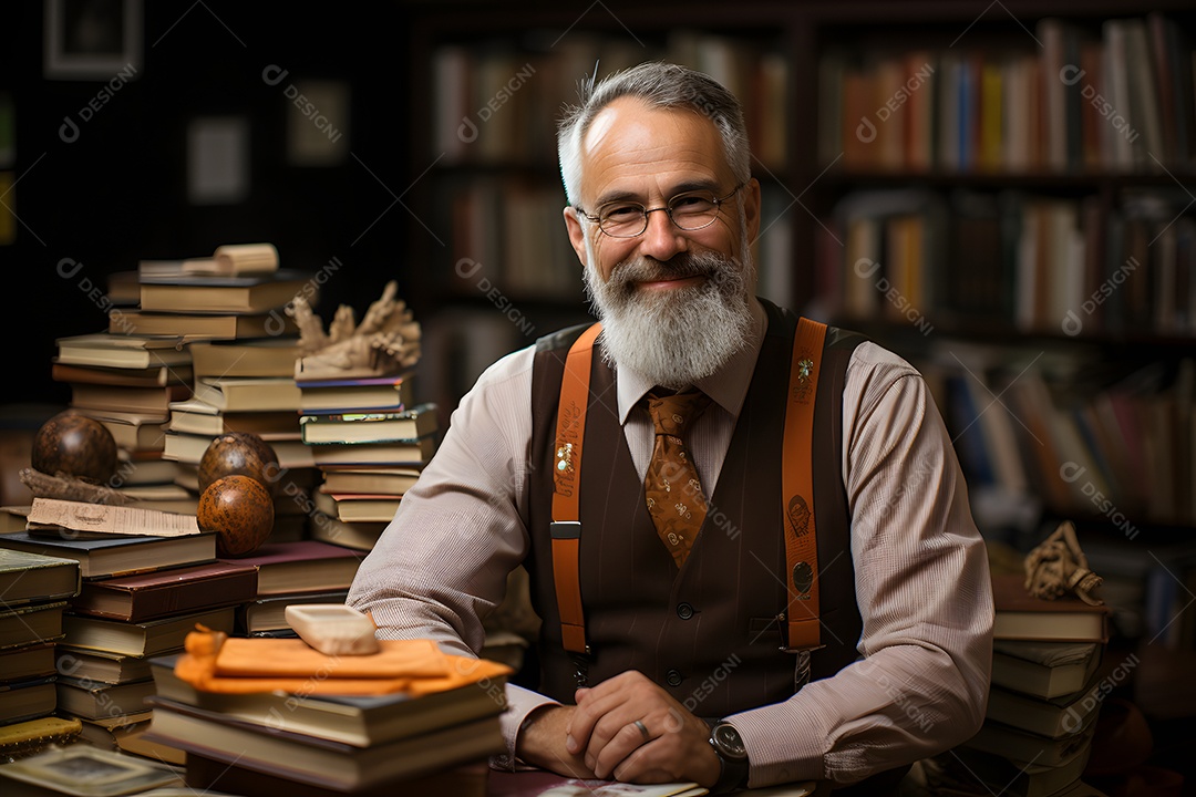 Homem professor sorridente