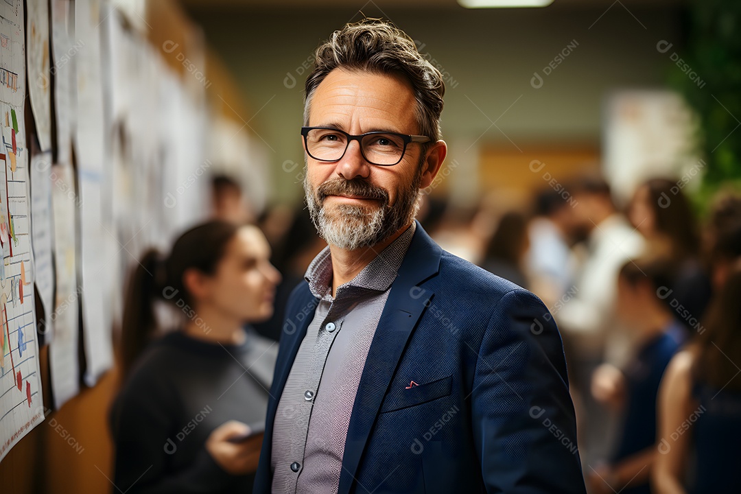 Homem professor sorridente