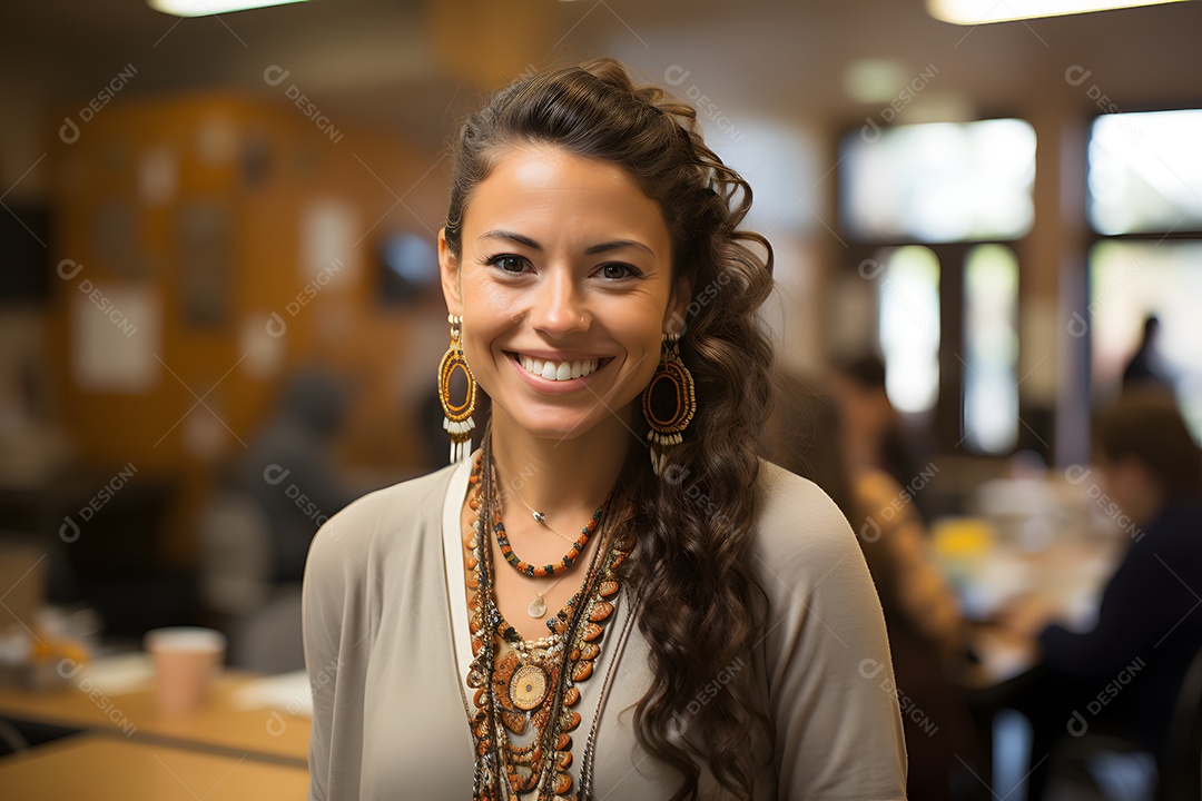 Mulher professora sorridente