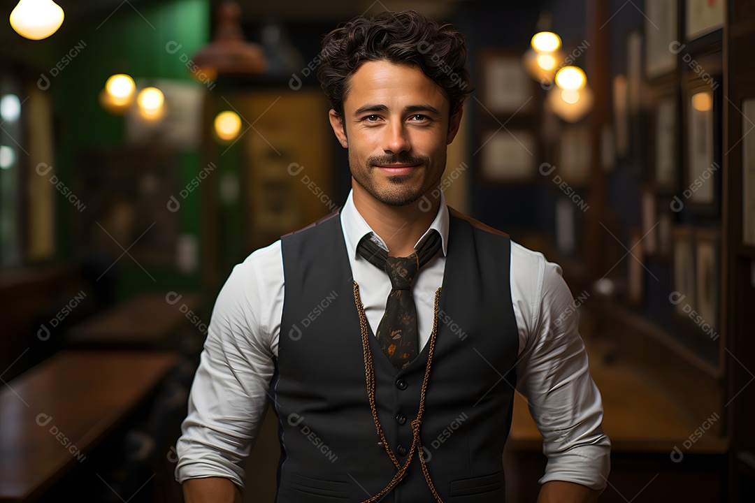 Homem professor sorridente