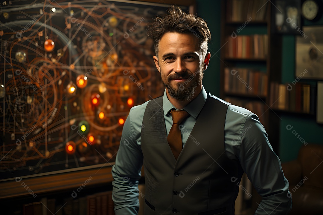 Homem professor sorridente