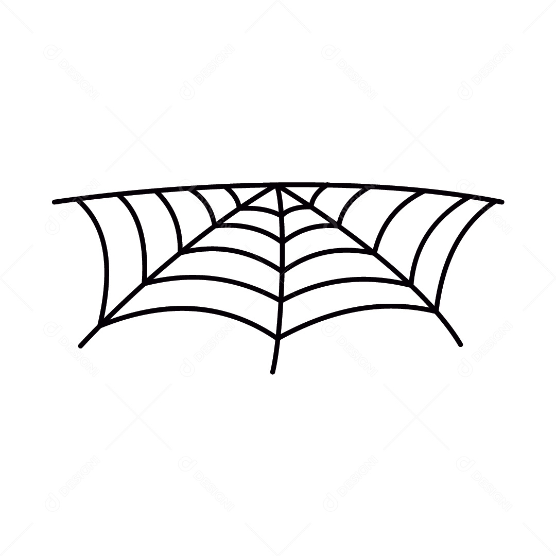 Telha de Aranha Ilustração Halloween Vetor EPS