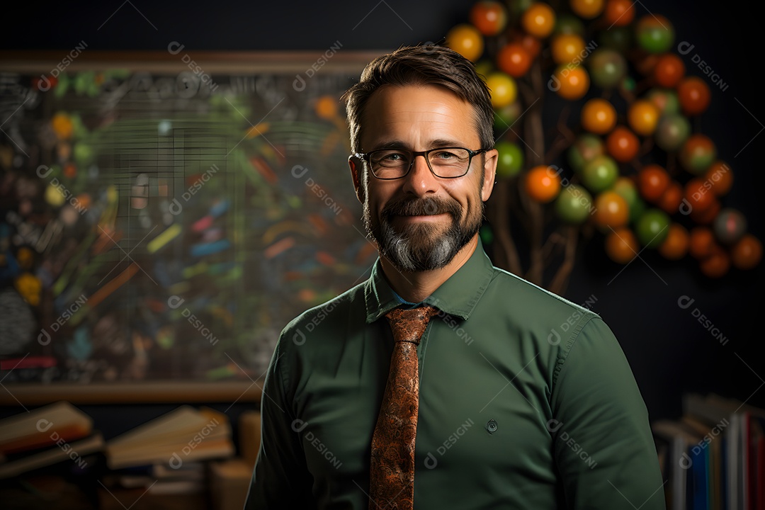 Homem professor sorridente