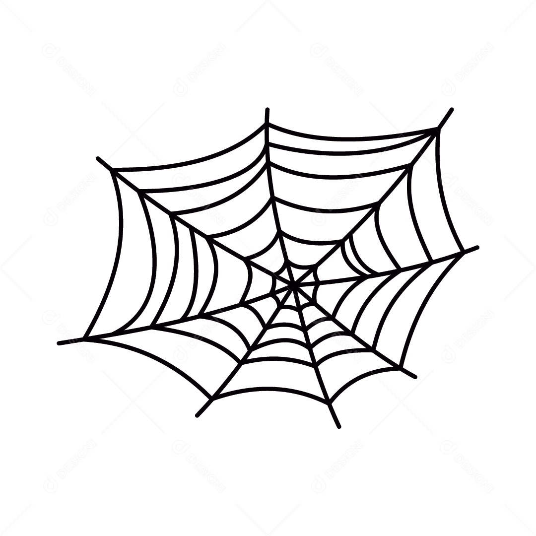 Telha de Aranha Ilustração Halloween Vetor EPS