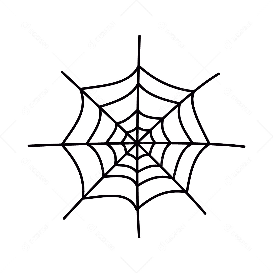 Telha de Aranha Ilustração Halloween Vetor EPS
