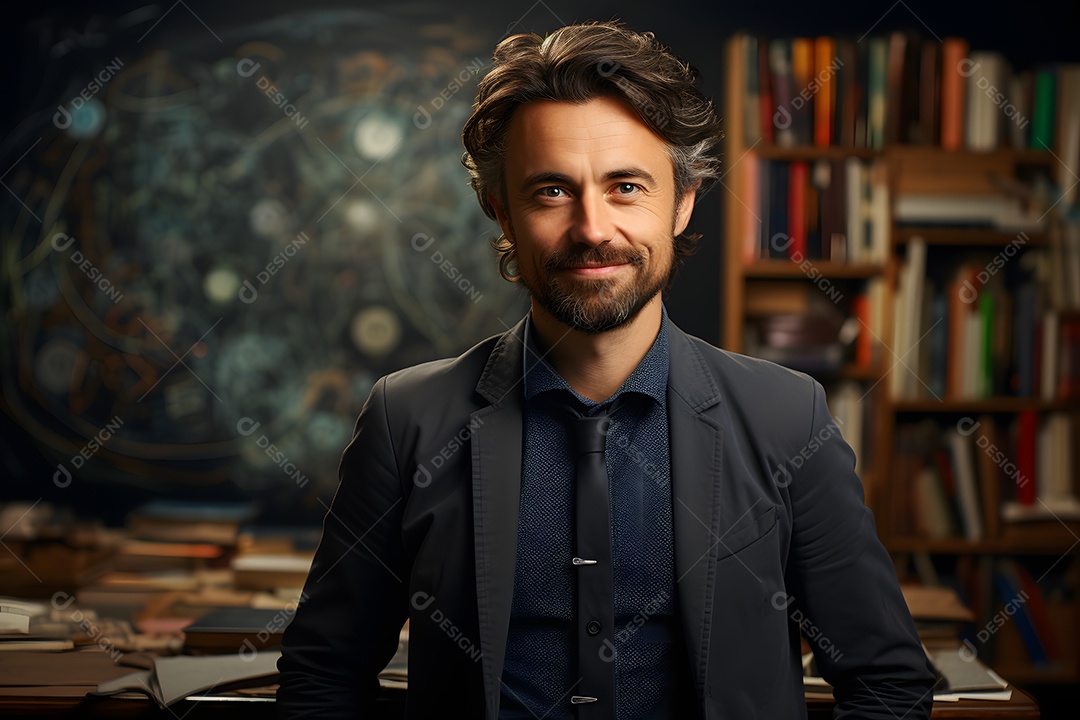 Homem professor sorridente