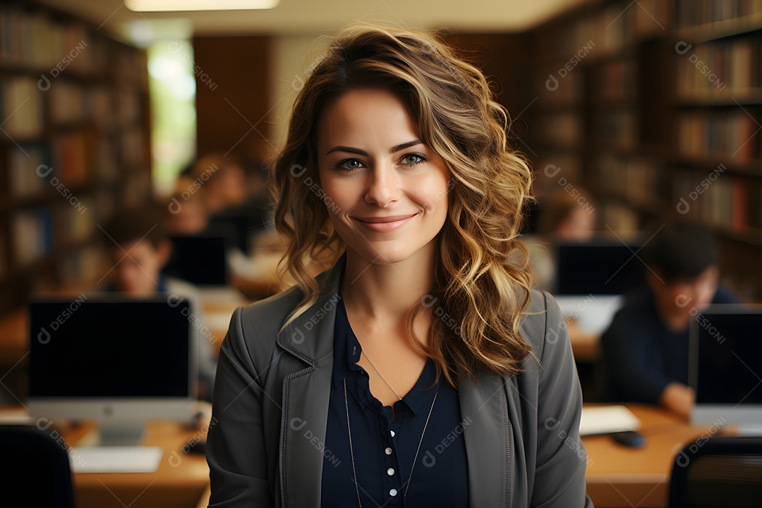 Mulher professora sorridente