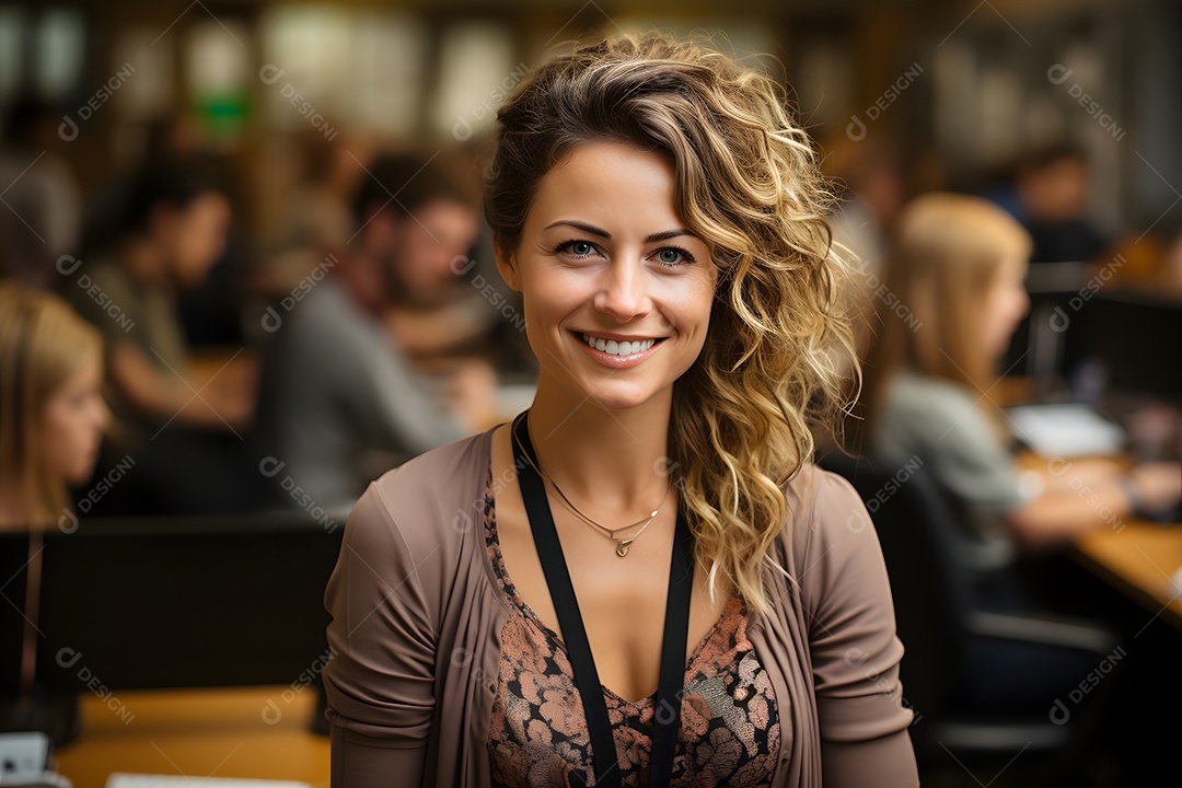 Mulher professora sorridente