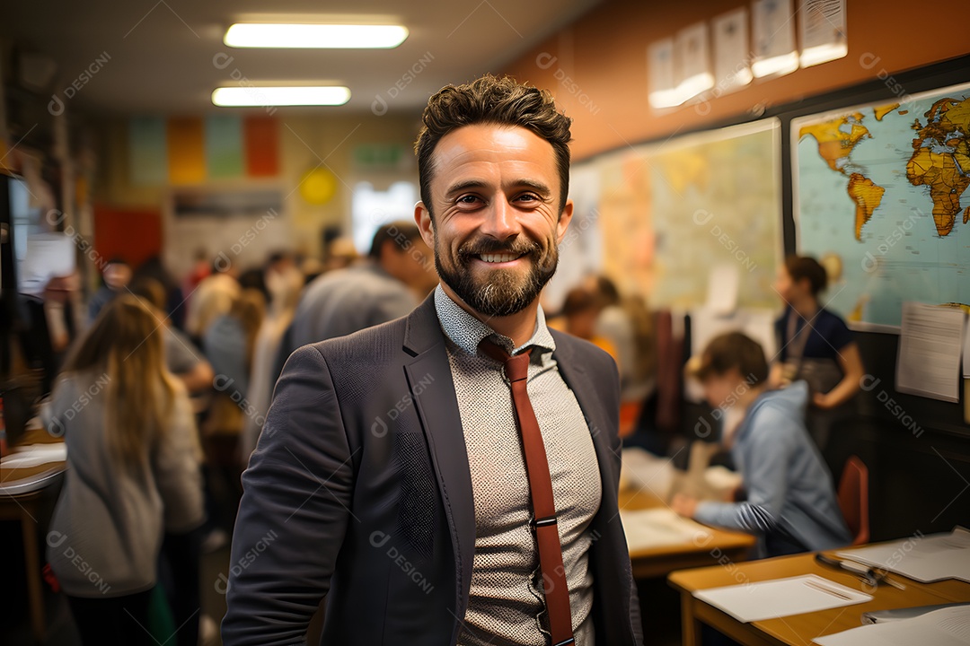 Homem professor sorridente