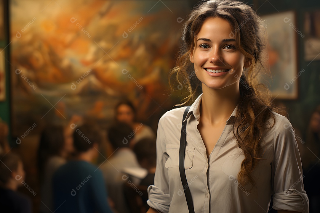 Mulher professora sorridente