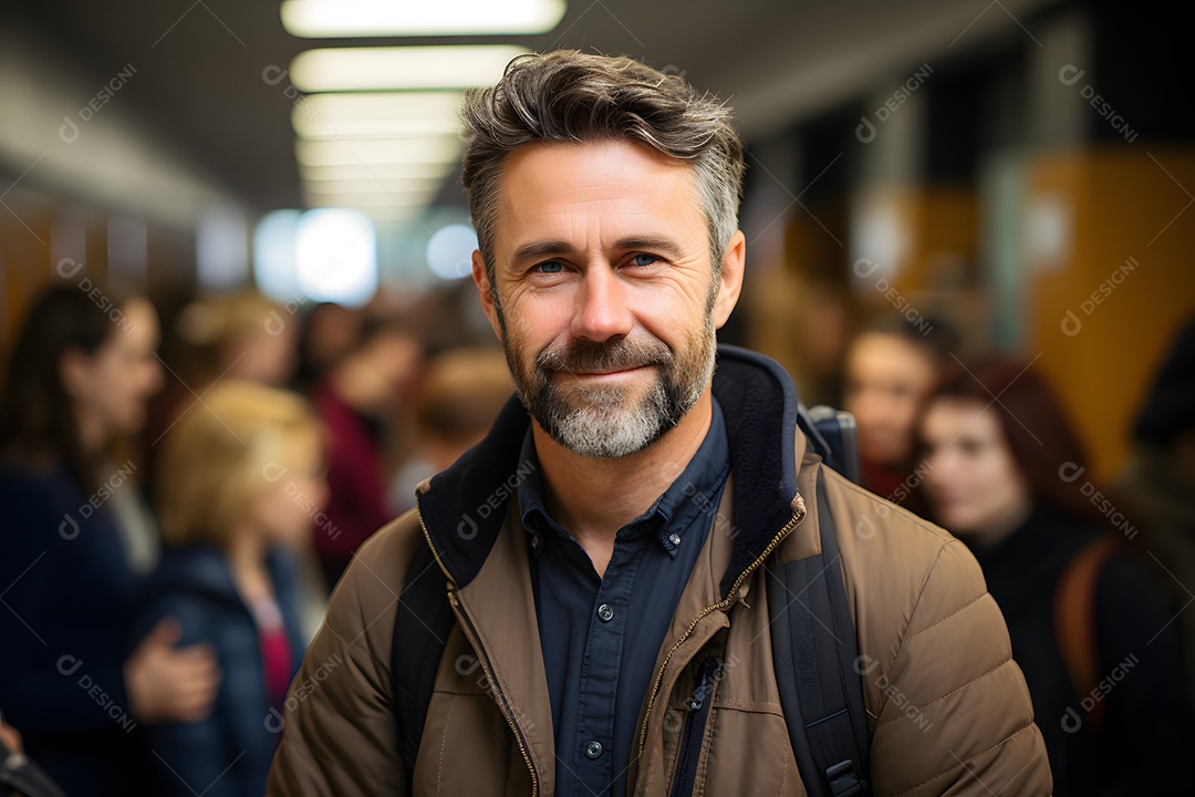 Homem professor sorridente