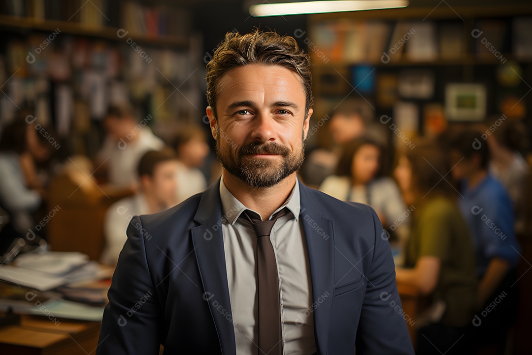 Homem professor sorridente