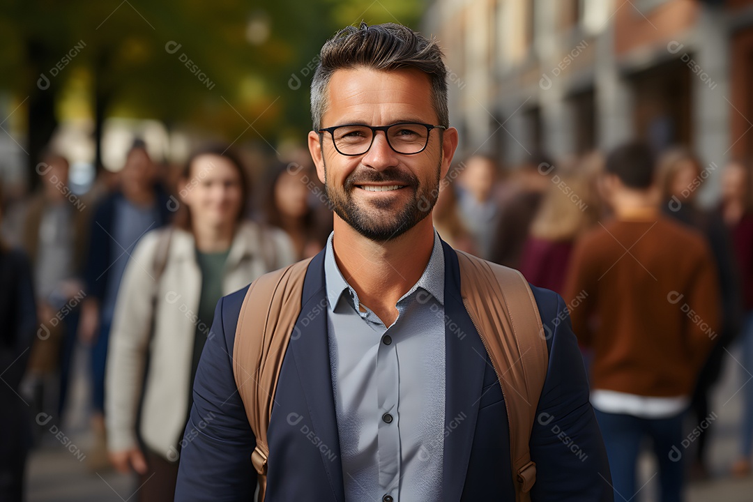 Homem professor sorridente