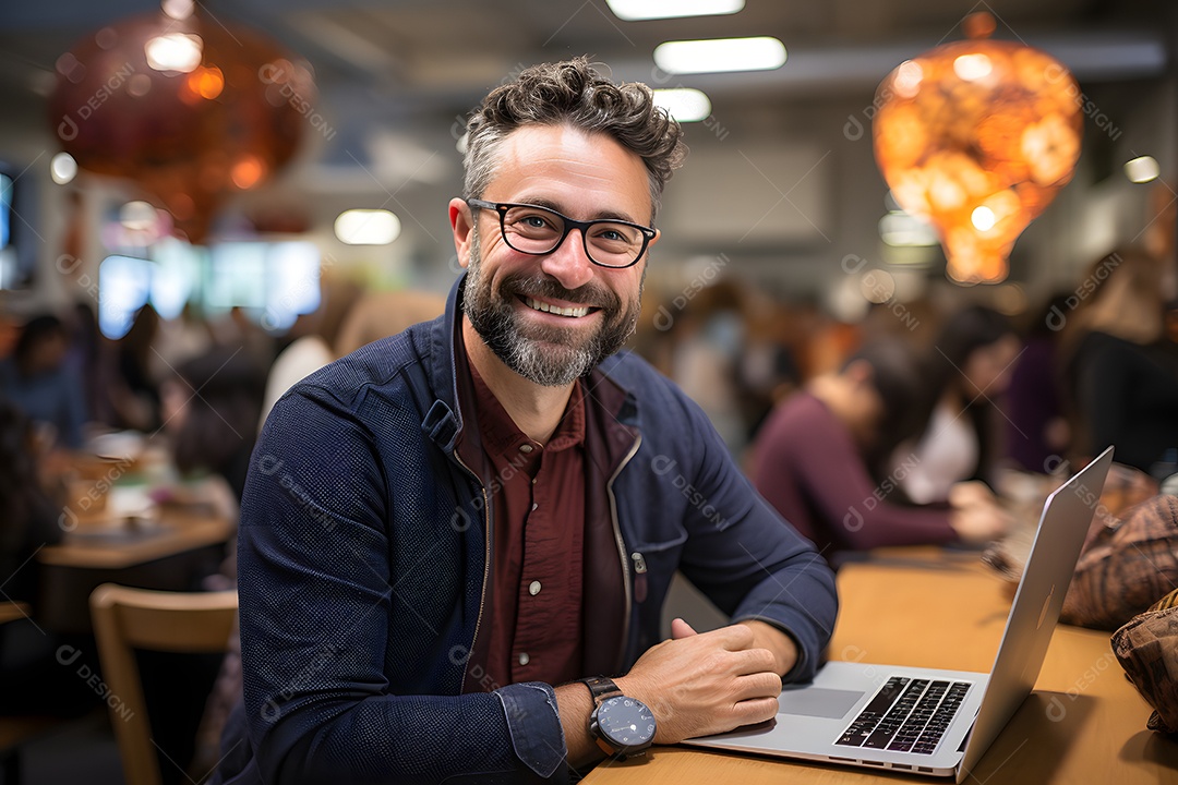 Homem professor sorridente