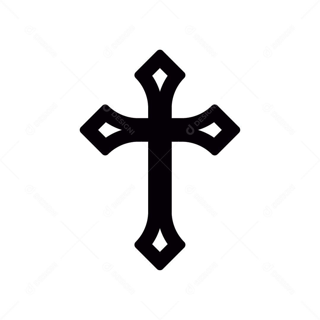 Ilustração Cruz Preta de Halloween Vetor EPS