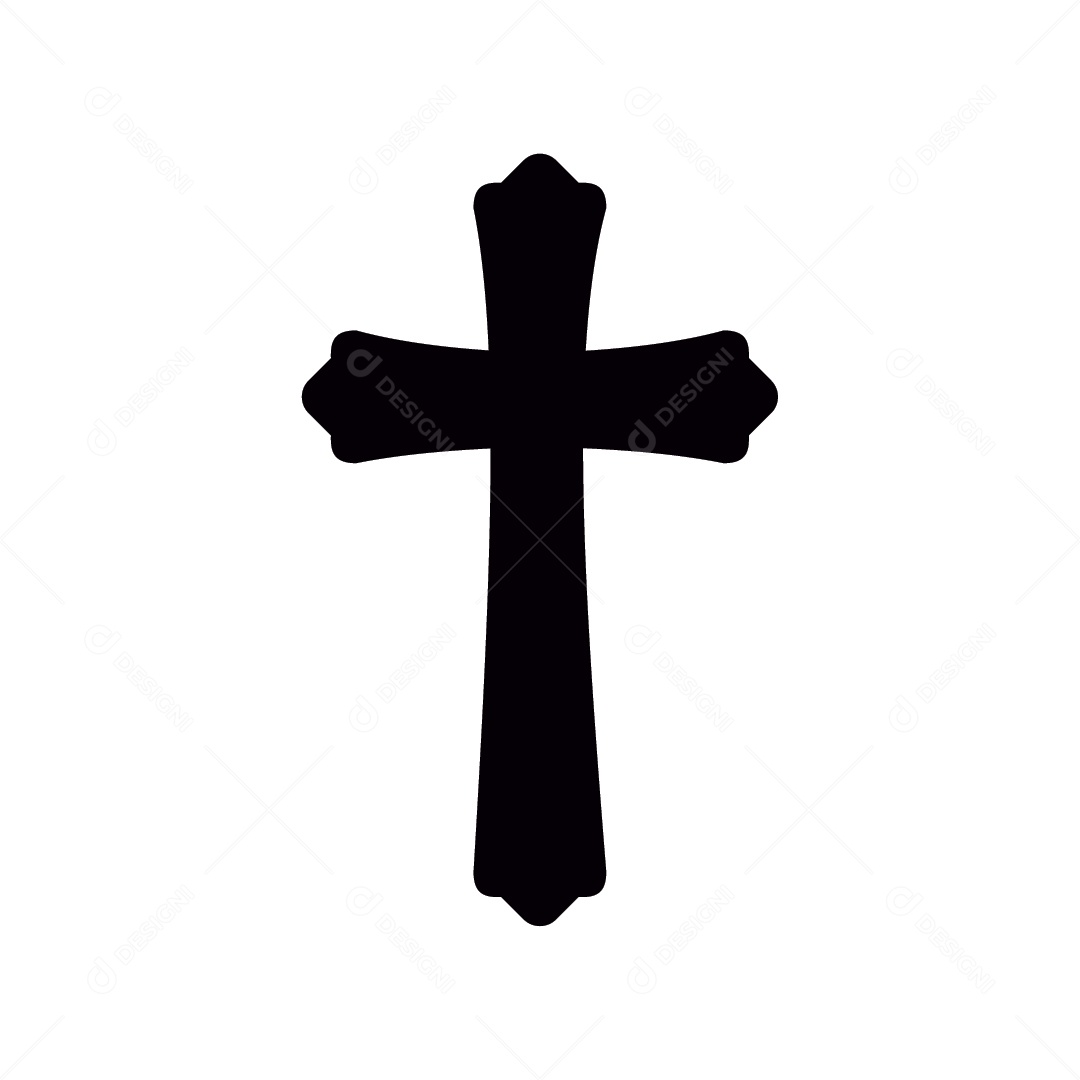 Cruz Preta de Halloween Vetor EPS