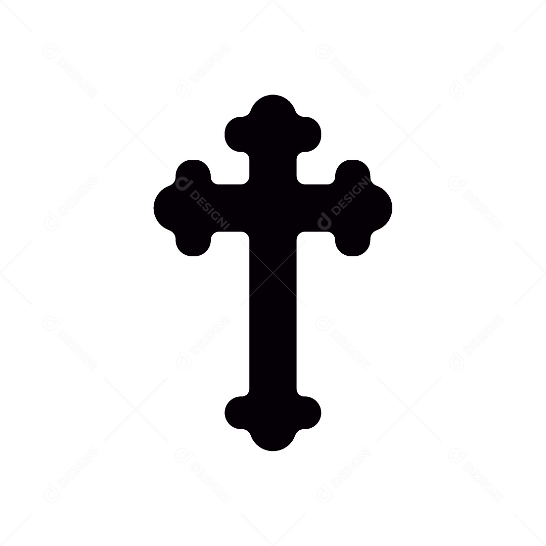 Cruz Preta de Halloween Vetor EPS