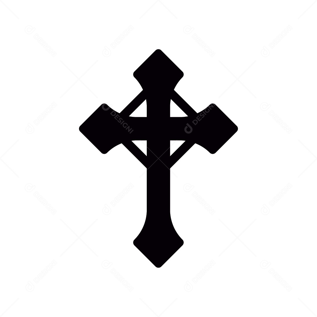 Cruz Preta de Halloween Vetor EPS