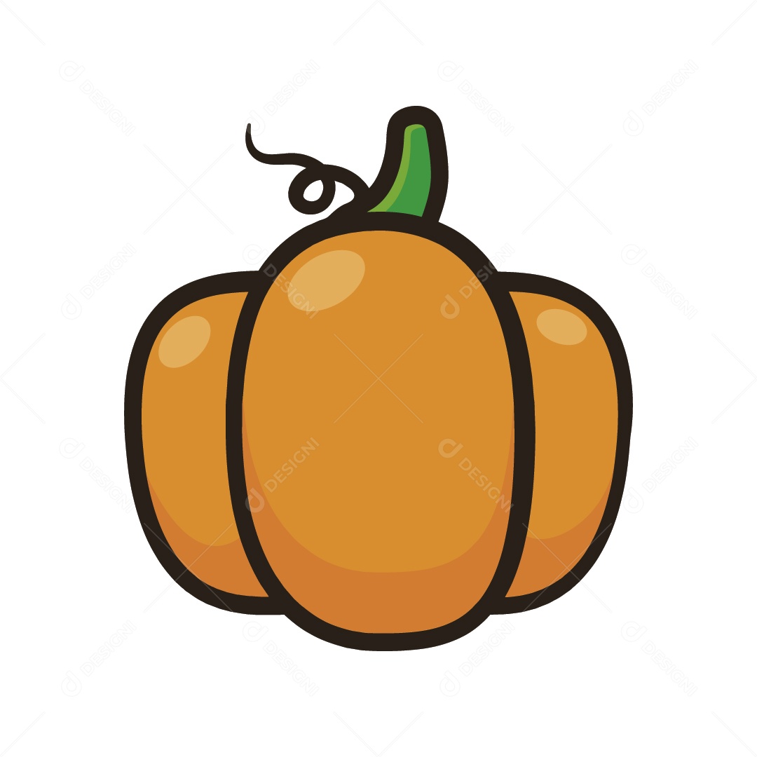 Ilustração de Abóbora de Halloween Vetor EPS