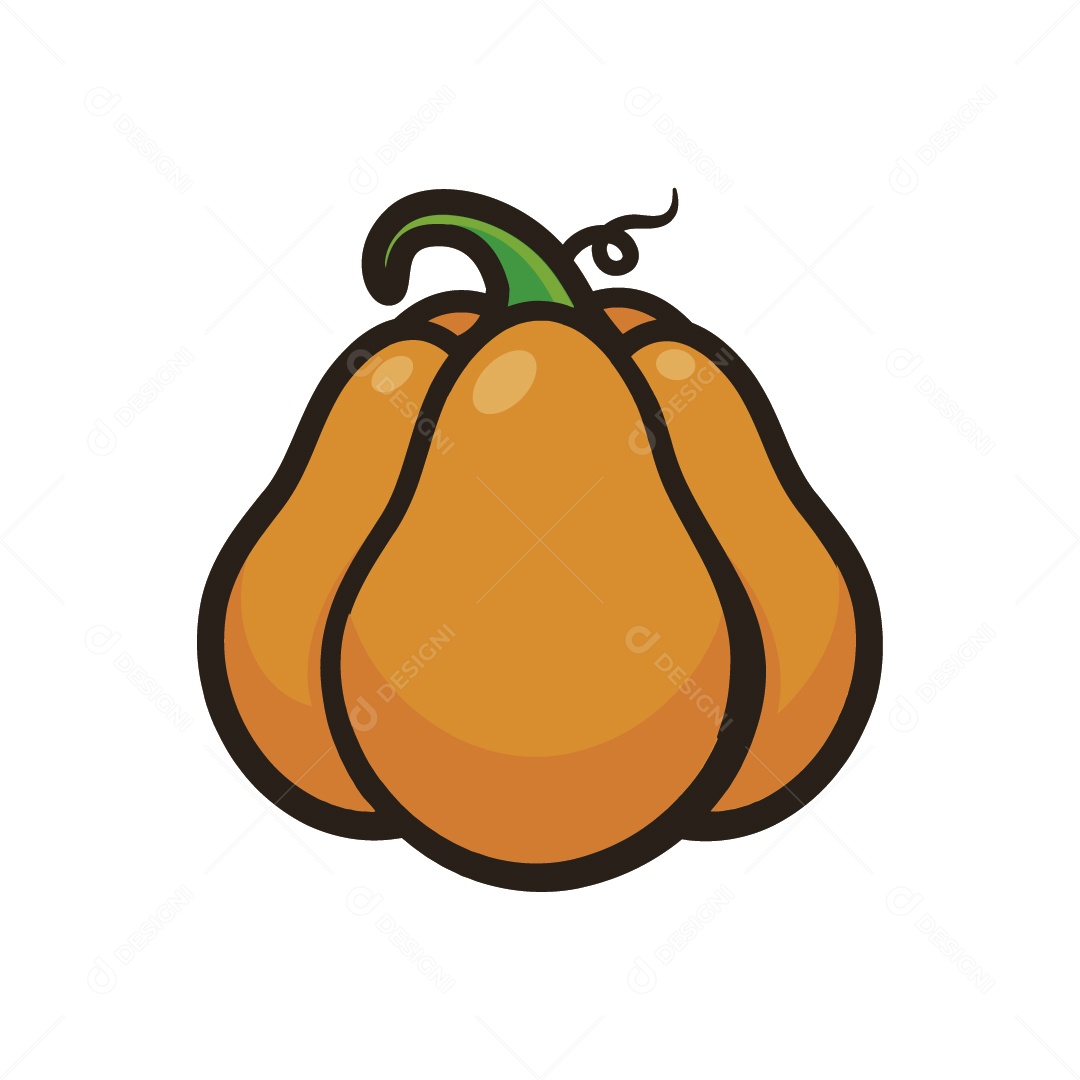 Ilustração de Abóbora de Halloween Vetor EPS