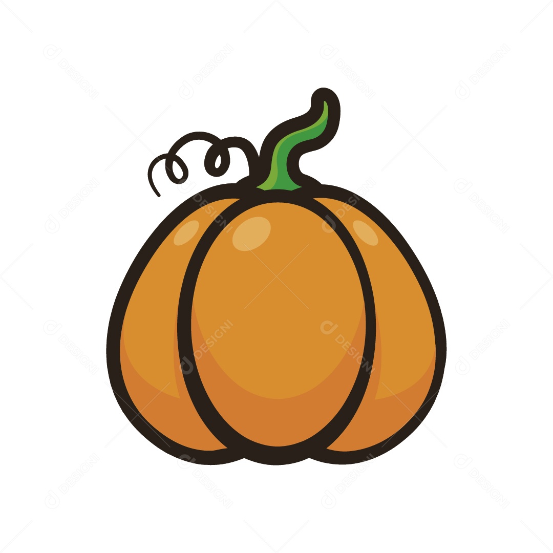 Ilustração de Abóbora de Halloween Vetor EPS