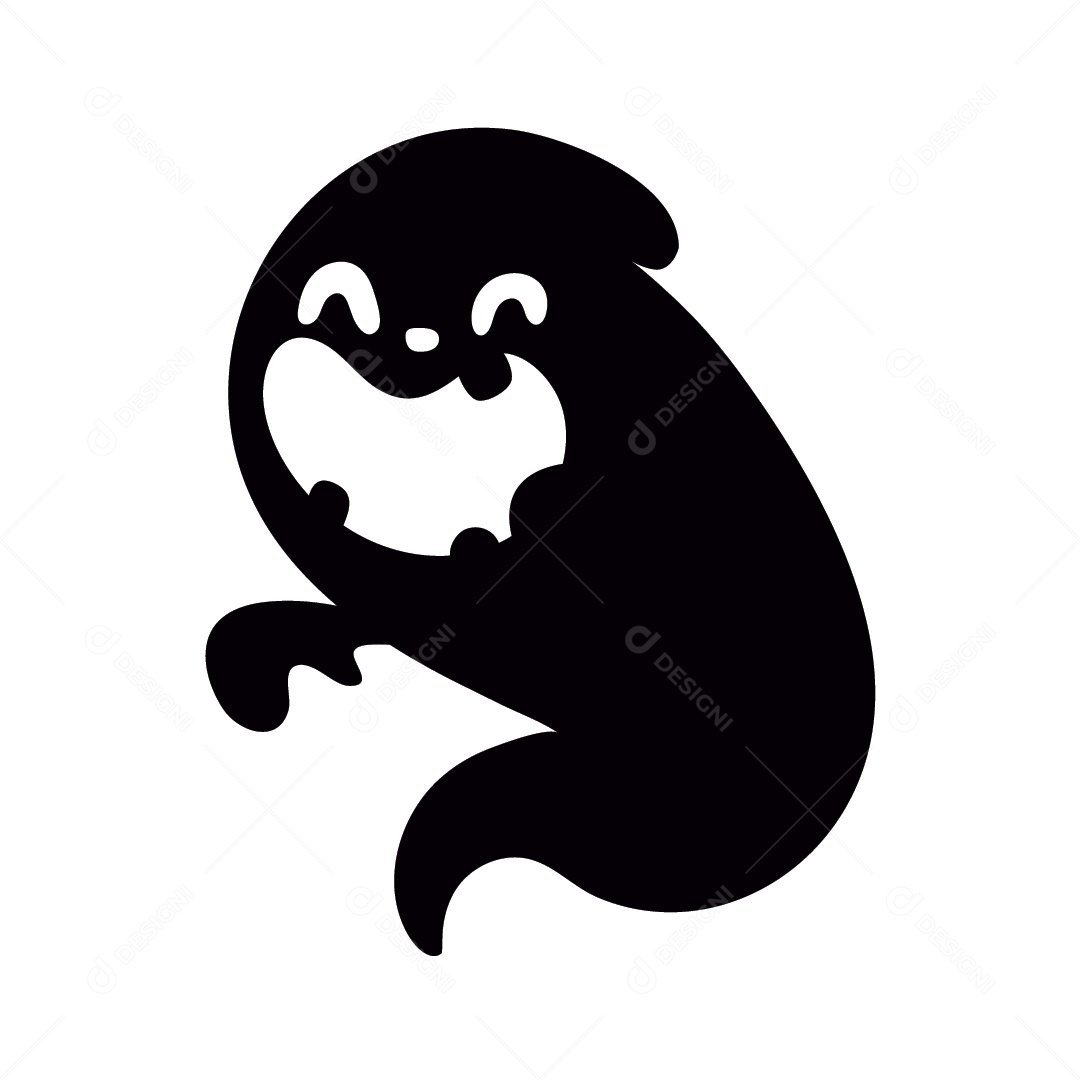 Fantasma de Halloween Ilustração Vetor EPS