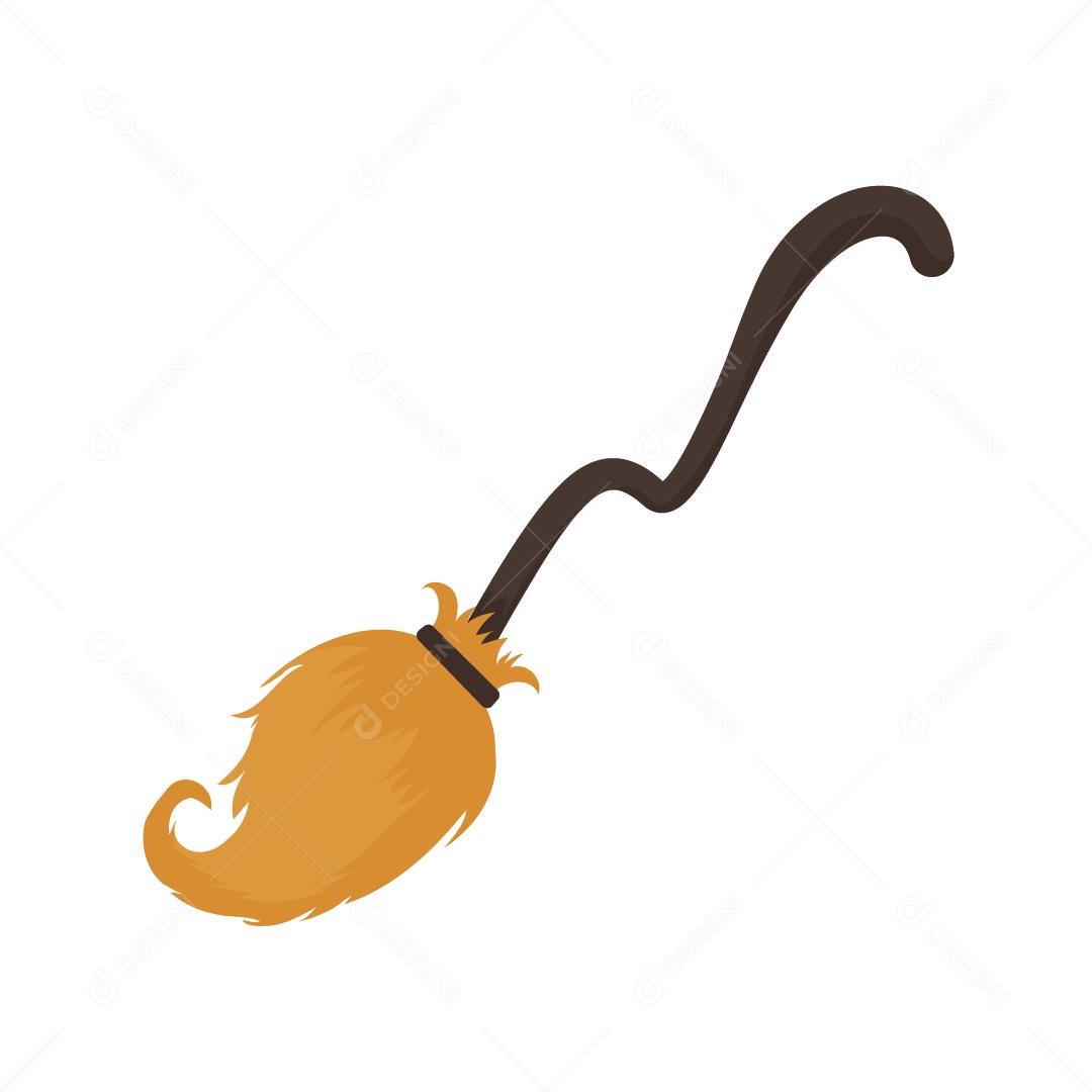 Ilustração de Vassoura de Bruxa Vetor EPS