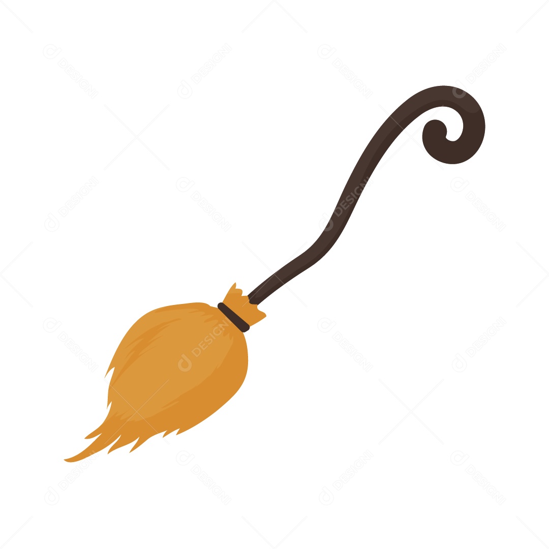 Ilustração de Vassoura de Bruxa Vetor EPS