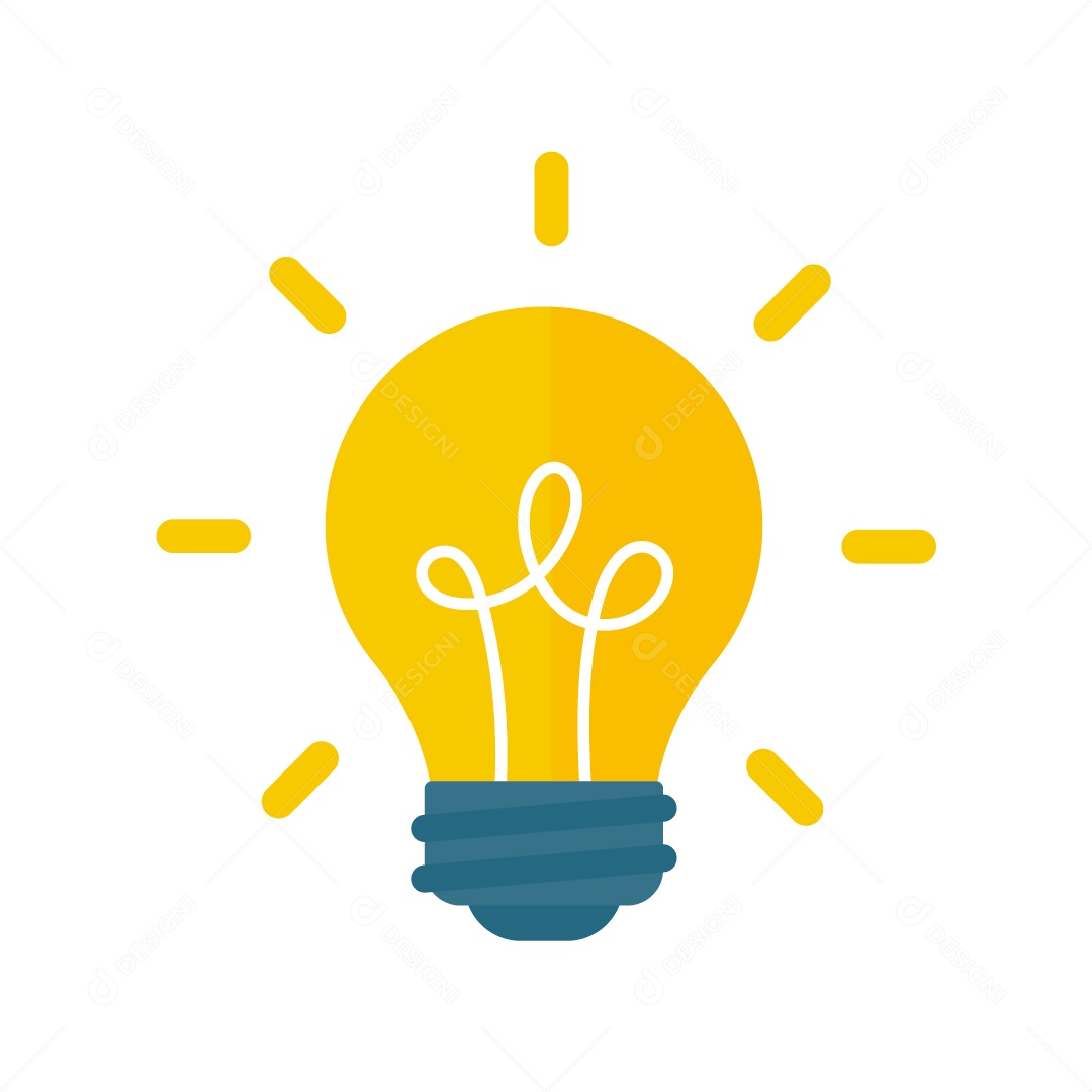 Lâmpada de Ideia para Negócio Ilustração Vetor EPS