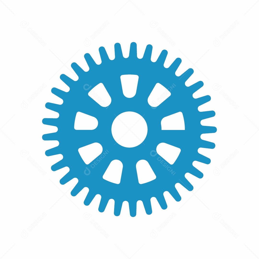Ilustração Ícone de Engrenagem Roda Dentada de Negócio Vetor EPS